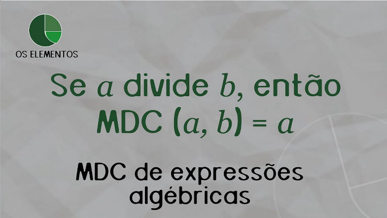 MDC de expressões algébricas