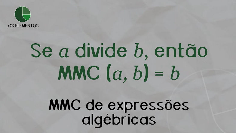 MMC de expressões algébricas