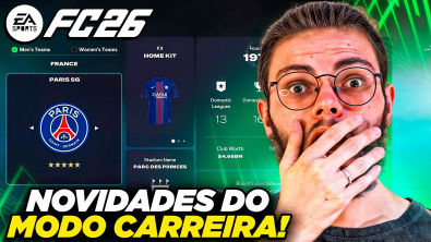 EA FC26 NOVIDADES OFICIAIS DO MODO CARREIRA! Será o melhor de todos os tempos?