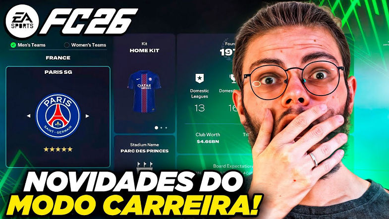 EA FC26 NOVIDADES OFICIAIS DO MODO CARREIRA! Será o melhor de todos os tempos?