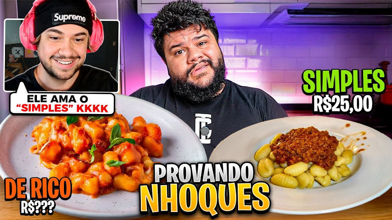 PROVANDO NHOQUES CAROS x BARATOS! - React Thiago Quatroque