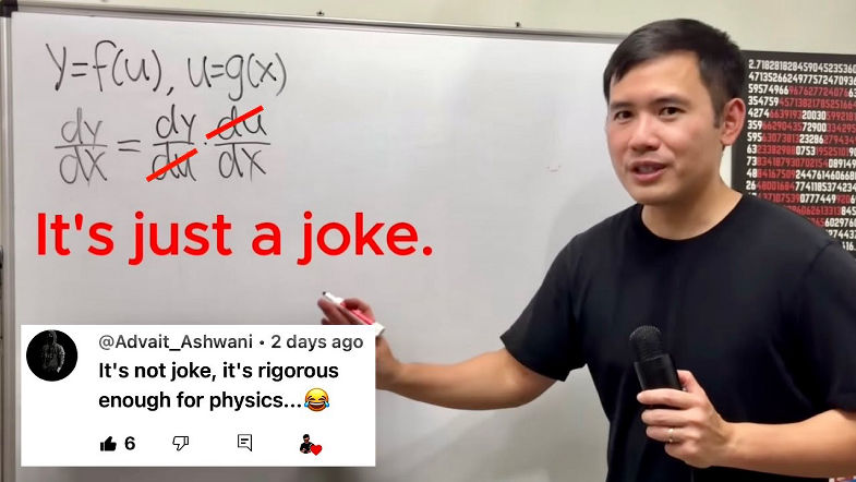 Its not joke, its rigorous enough for physics