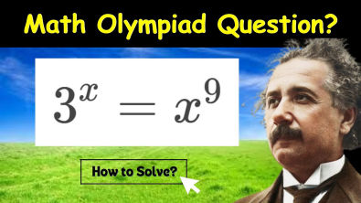 A Nice Math Olympiad Exponential Equation 3^x X^9