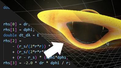 Simulando buracos negros em C